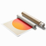 Minimalist Wall Art: Vibrant Gradient Circle in Sunset Glow