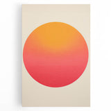 Minimalist Wall Art: Vibrant Gradient Circle in Sunset Glow