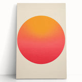 Minimalist Wall Art: Vibrant Gradient Circle in Sunset Glow