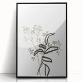 Minimalist Botanical Wall Art: Modern Nature-Inspired Line Art Print