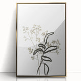 Minimalist Botanical Wall Art: Modern Nature-Inspired Line Art Print