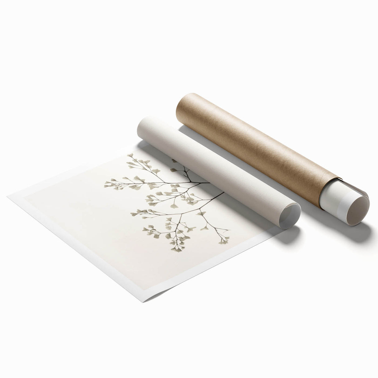 Minimalist Botanical Art Print: Simple Nature-Inspired Wall Art in Neutral Tones