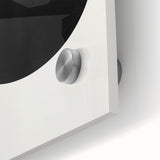 Minimalist Abstract Art: Black Circle on White Background Modern Print