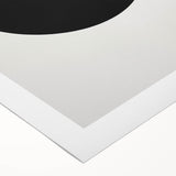 Minimalist Abstract Art: Black Circle on White Background Modern Print