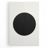 Minimalist Abstract Art: Black Circle on White Background Modern Print