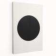 Minimalist Abstract Art: Black Circle on White Background Modern Print