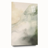 Minimalist Abstract Art: Soft Neutral Tones with Flowing Organic Shapes