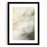 Minimalist Abstract Art: Soft Neutral Tones with Flowing Organic Shapes