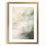 Minimalist Abstract Art: Soft Neutral Tones with Flowing Organic Shapes