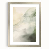 Minimalist Abstract Art: Soft Neutral Tones with Flowing Organic Shapes