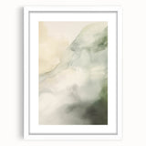 Minimalist Abstract Art: Soft Neutral Tones with Flowing Organic Shapes