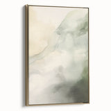 Minimalist Abstract Art: Soft Neutral Tones with Flowing Organic Shapes