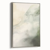 Minimalist Abstract Art: Soft Neutral Tones with Flowing Organic Shapes