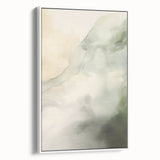 Minimalist Abstract Art: Soft Neutral Tones with Flowing Organic Shapes