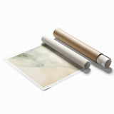 Minimalist Abstract Art: Soft Neutral Tones with Flowing Organic Shapes