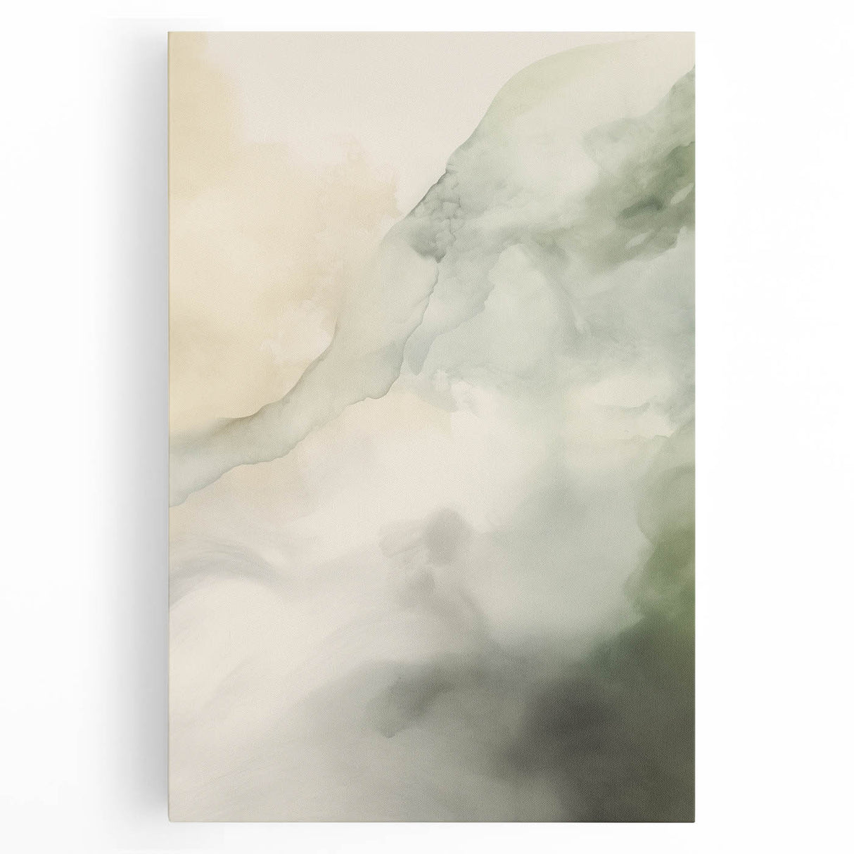 Minimalist Abstract Art: Soft Neutral Tones with Flowing Organic Shapes