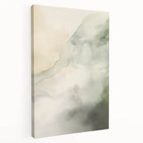 Minimalist Abstract Art: Soft Neutral Tones with Flowing Organic Shapes