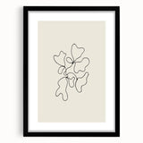 Minimalist Abstract Line Art: Organic Shapes in Clean Black Lines