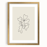 Minimalist Abstract Line Art: Organic Shapes in Clean Black Lines