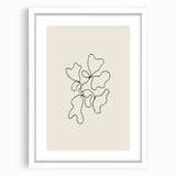 Minimalist Abstract Line Art: Organic Shapes in Clean Black Lines