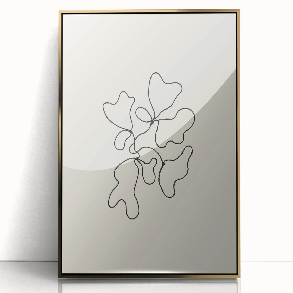 Minimalist Abstract Line Art: Organic Shapes in Clean Black Lines
