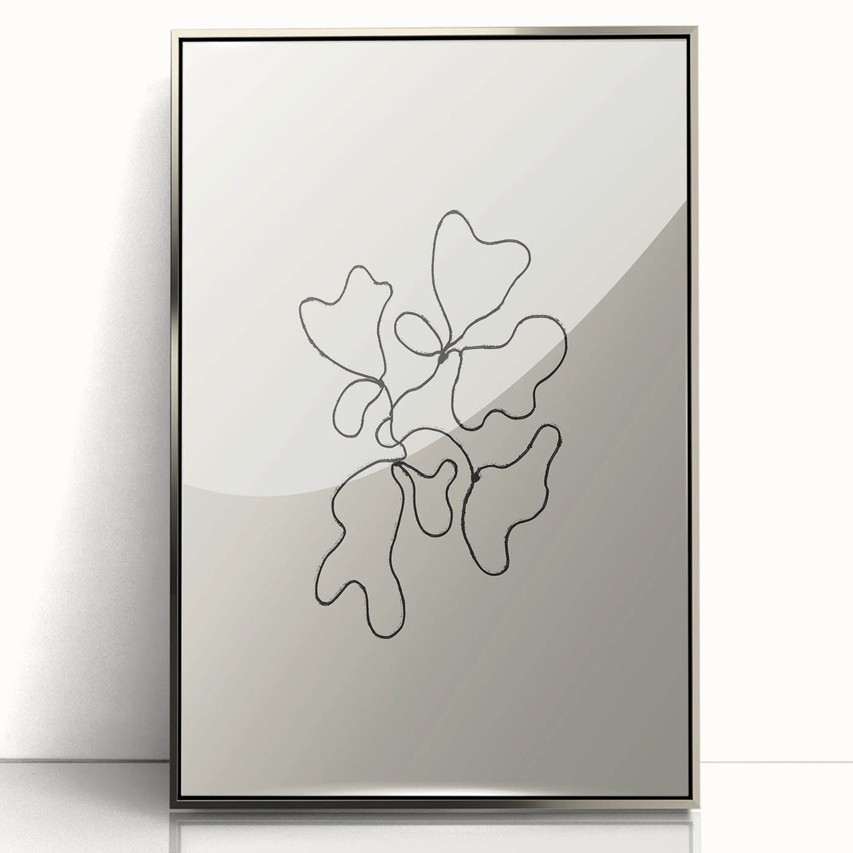 Minimalist Abstract Line Art: Organic Shapes in Clean Black Lines