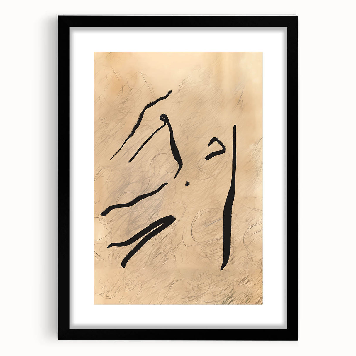 Minimalist Abstract Line Art: Organic Flowing Lines on Neutral Background