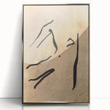 Minimalist Abstract Line Art: Organic Flowing Lines on Neutral Background