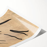 Minimalist Abstract Line Art: Organic Flowing Lines on Neutral Background