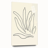 Minimalist Botanical Line Art: Elegant Abstract Leaf Design