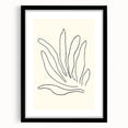 Minimalist Botanical Line Art: Elegant Abstract Leaf Design