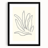 Minimalist Botanical Line Art: Elegant Abstract Leaf Design