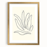 Minimalist Botanical Line Art: Elegant Abstract Leaf Design
