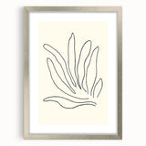 Minimalist Botanical Line Art: Elegant Abstract Leaf Design