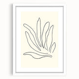 Minimalist Botanical Line Art: Elegant Abstract Leaf Design