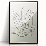 Minimalist Botanical Line Art: Elegant Abstract Leaf Design