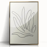 Minimalist Botanical Line Art: Elegant Abstract Leaf Design