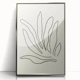 Minimalist Botanical Line Art: Elegant Abstract Leaf Design