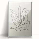 Minimalist Botanical Line Art: Elegant Abstract Leaf Design