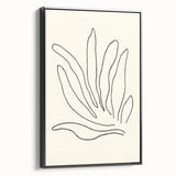 Minimalist Botanical Line Art: Elegant Abstract Leaf Design