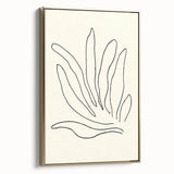 Minimalist Botanical Line Art: Elegant Abstract Leaf Design