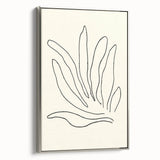 Minimalist Botanical Line Art: Elegant Abstract Leaf Design
