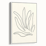 Minimalist Botanical Line Art: Elegant Abstract Leaf Design