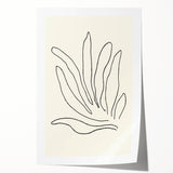 Minimalist Botanical Line Art: Elegant Abstract Leaf Design