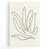 Minimalist Botanical Line Art: Elegant Abstract Leaf Design