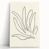 Minimalist Botanical Line Art: Elegant Abstract Leaf Design