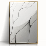 Minimalist Abstract Line Art: Flowing Organic Patterns in Black and White