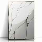 Minimalist Abstract Line Art: Flowing Organic Patterns in Black and White
