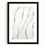 Minimalist Abstract Line Art: Delicate Organic Patterns in Black and White