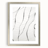 Minimalist Abstract Line Art: Delicate Organic Patterns in Black and White